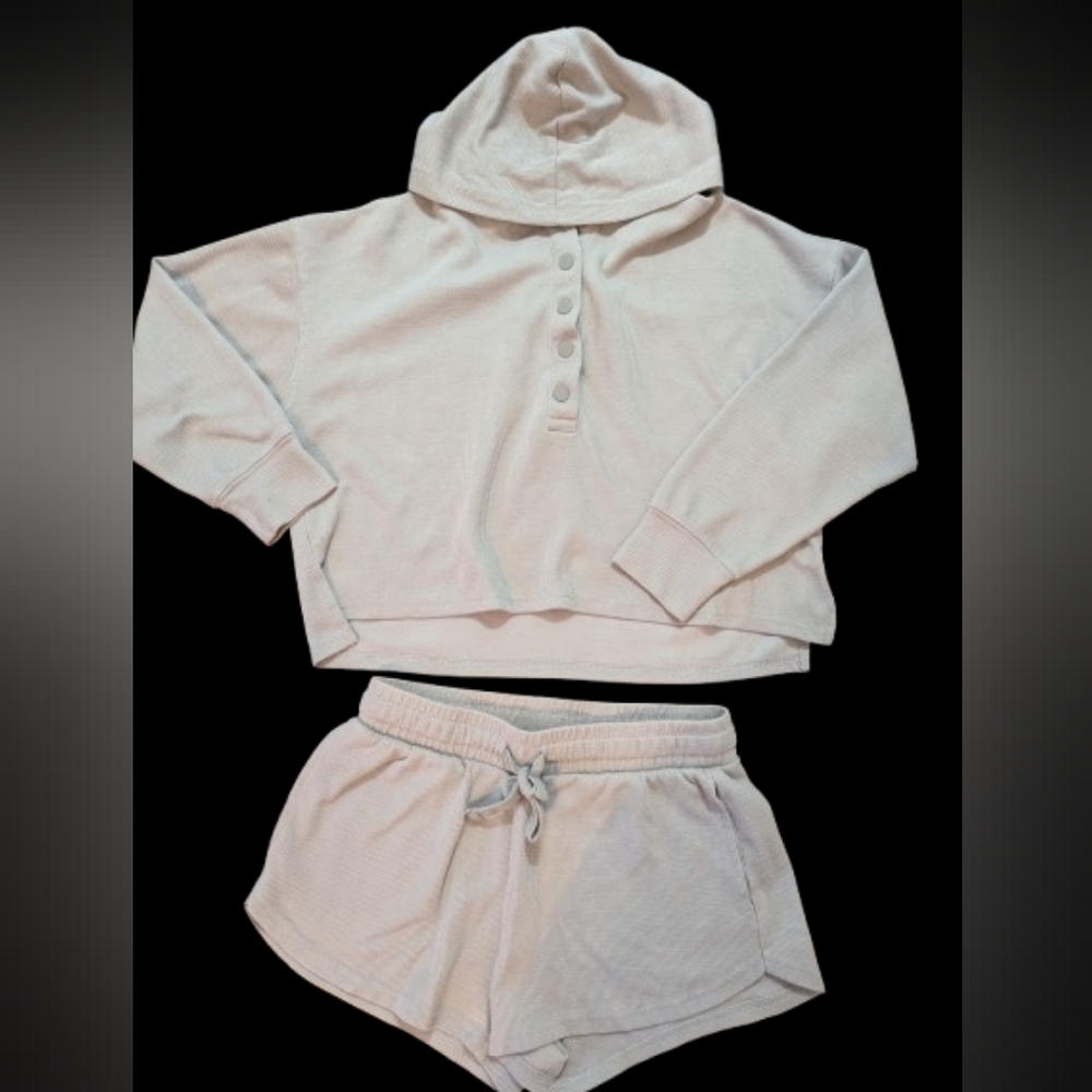Hippie Rose Shorts and Cropped Hoodie Lounge Set